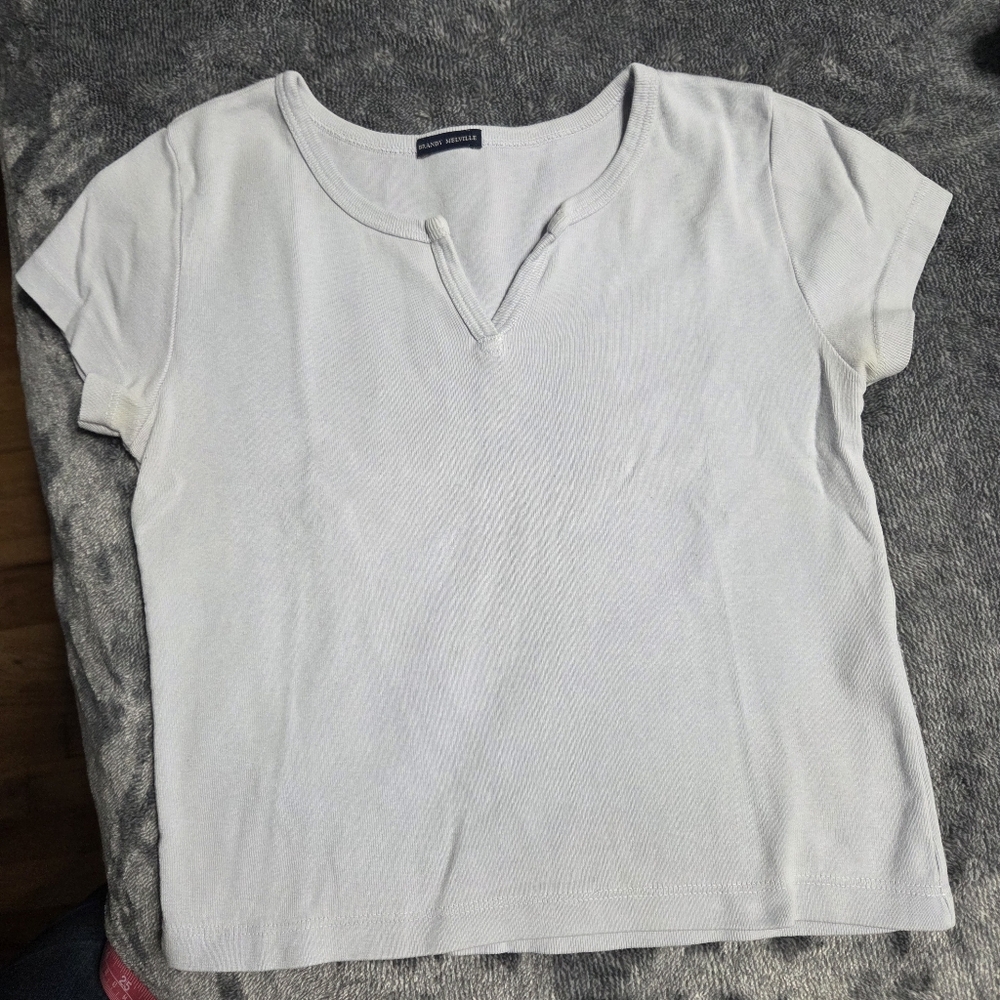 Brandy Melville Off-White Short Sleeve Tee